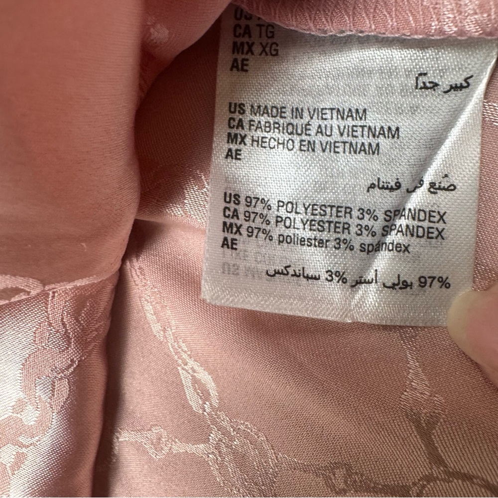 NWT INC International Concepts Pale Mauve Chain Satin Long Sleeve Blouse Top XL - Picture 10 of 10